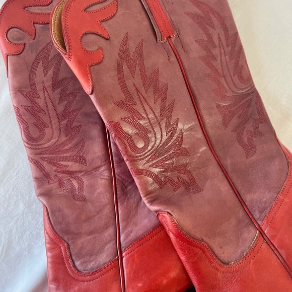 Shoes - Brazilian - Red/Purple Stiletto Cowboy Boots (8.5)
